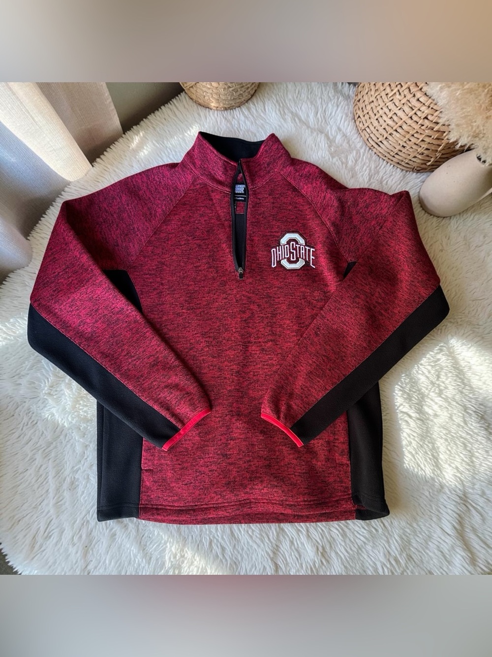 Ohio State Buckeyes Sports by Carl Banks Quarter Zip Pullover Men’s Medium M